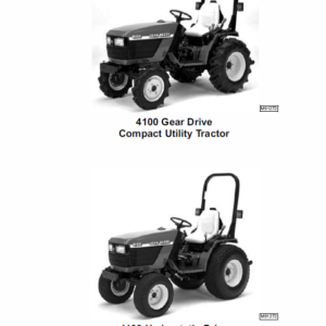 John Deere 4100 Compact Utility Tractors Service Manual TM-1630