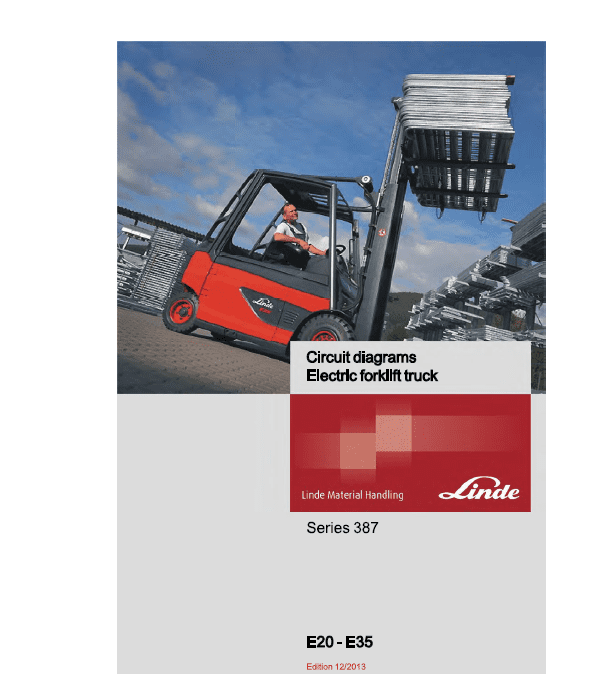 Linde Series 387 Electric Lift Truck: E20, E25, E30, E35 Workshop Service Manual