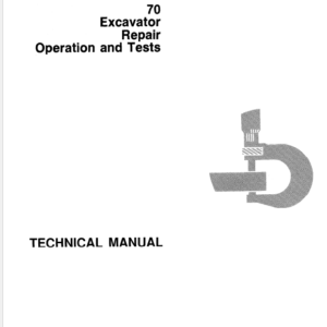 John Deere 70 Excavator Service Manual TM-1376