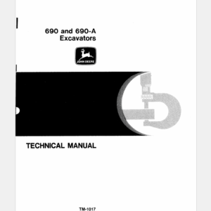 John Deere 690, 690A Excavator Service Manual TM-1017