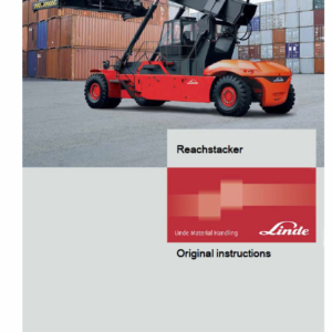 Linde Series 1468 Reachstacker : C4020-4535CH, C4230-4540TL Workshop Training Manual