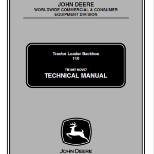 John Deere 110 Tractor Loader Backhoe Service Manual TM-1987