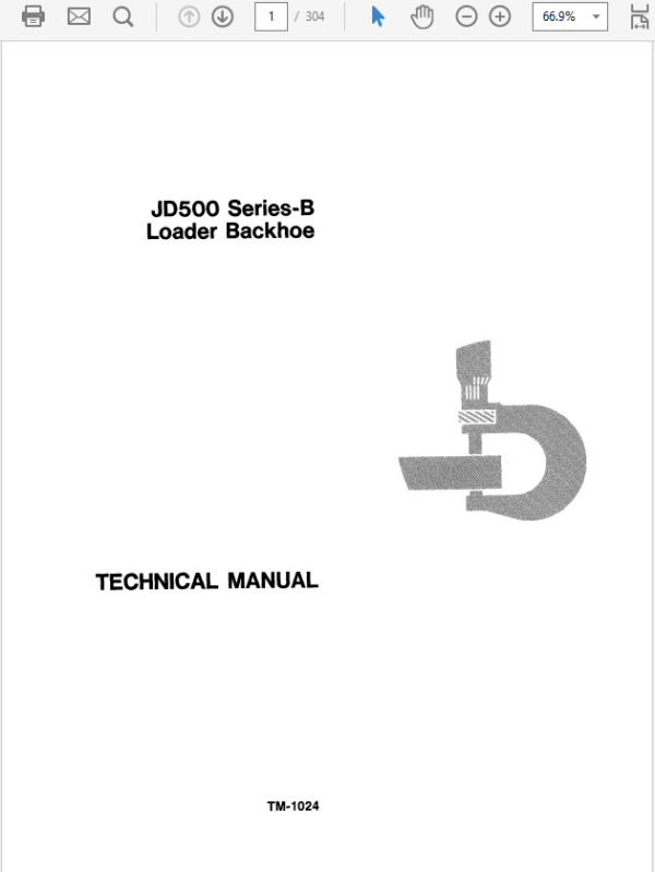 John Deere 500B Loader Backhoe Service Manual TM-1024