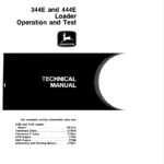 John Deere 344E, 444E Loader Service Manual TM-1421 & TM-1422