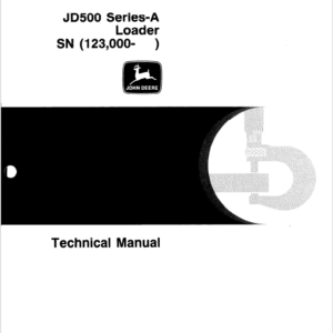 John Deere 500A Loader Service Manual TM-1025