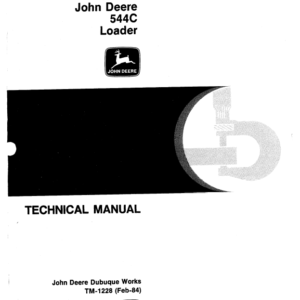 John Deere 544C Loader Service Manual TM-1228