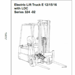 Linde Type 322, 323, 324 Forklift Model: E10, E12, E14, E15, E16, E20, E25, E30 Workshop Service Manual