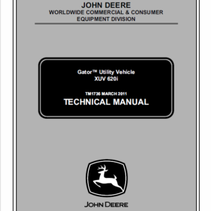 John Deere XUV 620i Gator Utility Vehicle Service Manual TM-1736