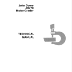 John Deere 770 Motor Grader Service Manual TM-1123