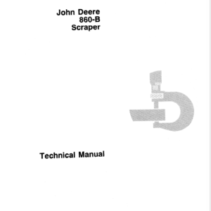 John Deere 860B Scraper Service Manual TM-1171