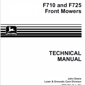 John Deere F710, F725 Front Mower Service Manual TM-1493