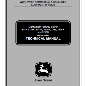 John Deere 3215A, 3215B, 3225B, 3235A and 3235B Mower Service Manual