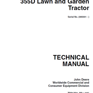 John Deere 355D Lawn and Garden Tractor Service Manual TM-1771