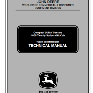 John Deere 4120, 4320, 4520, 4720 Compact Utility Tractor Service Manual