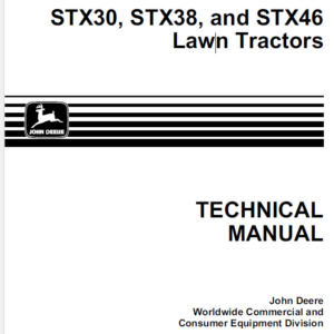 John Deere STX30, STX38, STX46 Lawn Tractors Service Manual