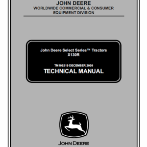 John Deere X130R Tractors Service Manual TM-109219