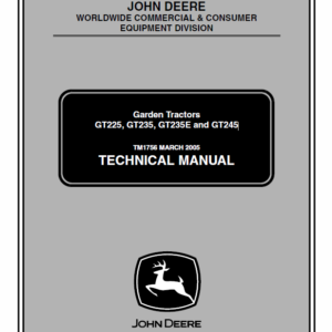 John Deere GT225, GT235, GT235E, GT245 Garden Tractors TM-1756