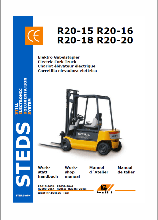 Still Electric Fork Truck R20: R20-15, R20-16, R20-17, R20-20 Repair Workshop Manual