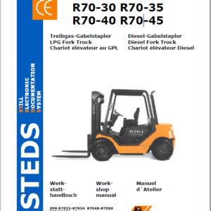 Still Electric Fork Truck R70: R70-25, R70-30, R70-35, R70-40, R70-45, R70-50 Repair Circuit Workshop Operating Manual