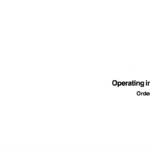 Linde Type 149 Order Picker: N20-N25 Training (Workshop) Manual