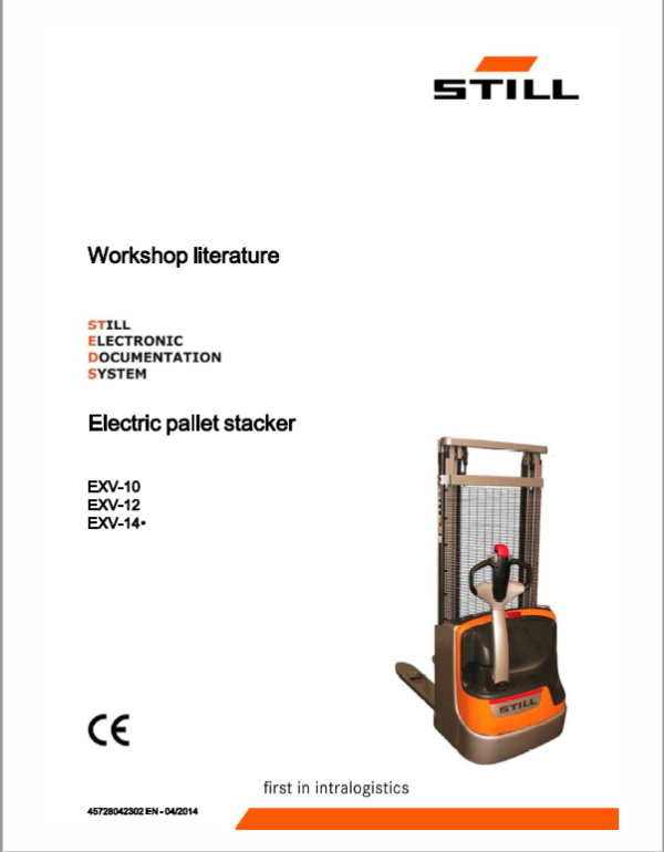 Still EXV 10,EXV 12, EXV 14AC, EXP and all EXV Model Pallet Stacker Workshop Repair Manual