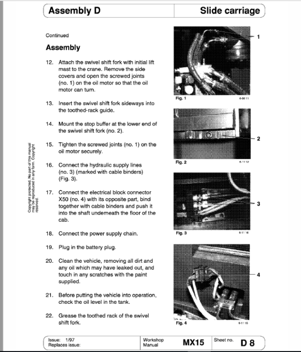 Still MX15 Order Picker Truck Workshop Repair Manual