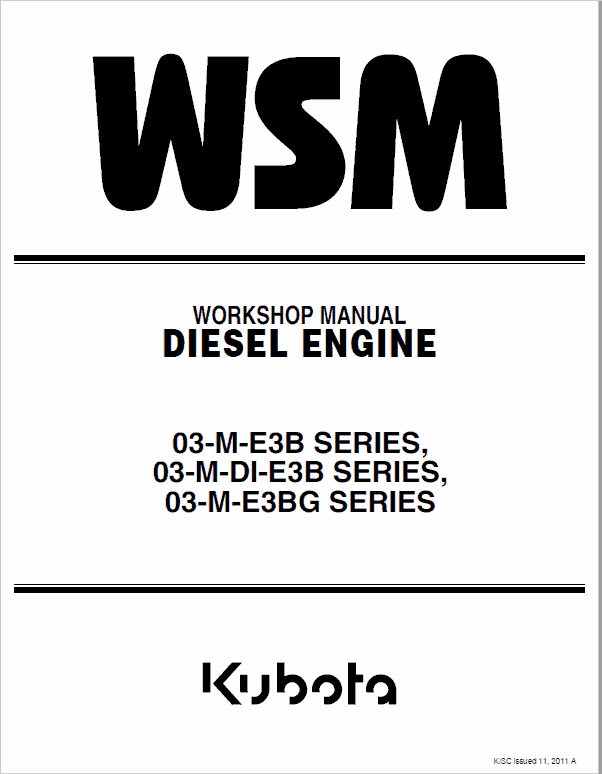 Kubota WSM ワークショップマニュアル WSM Kubota Workshop Manual | eBay