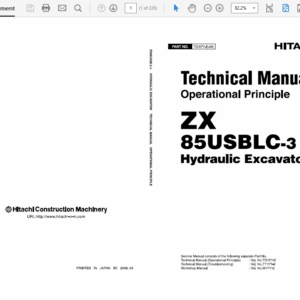 Hitachi ZX85USBLC-3 Excavator Service Manual