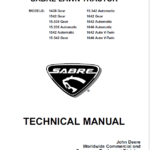 John Deere Sabre Lawn Tractors 1438 1542 1642 1646 Service Manual