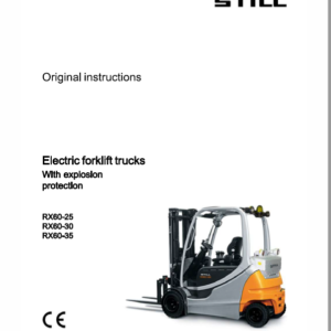 Still Electric Forklift Truck RX60: Model RX60-25, RX60-30, RX60-35 Repair Manual