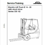 Linde Type 335-02 E-Series Electric Forklift Truck: E14, E16C, E18P, E20P Workshop Service Manual