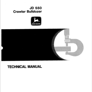 John Deere 550 Crawler Bulldozer Service Manual TM-1108