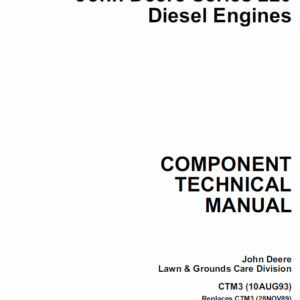 John Deere 220 Diesel Engines Service Manual CTM3