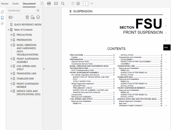 Nissan Murano Z51 2009 -2015 Repair Manual