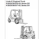 Linde Type 351 LPG Forklift Truck: H20, H25, H30, H35  Service Training Manual