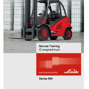 Linde 394 Forklift Truck H-Series: H40, H45, H50 Service Training (Workshop) Manual