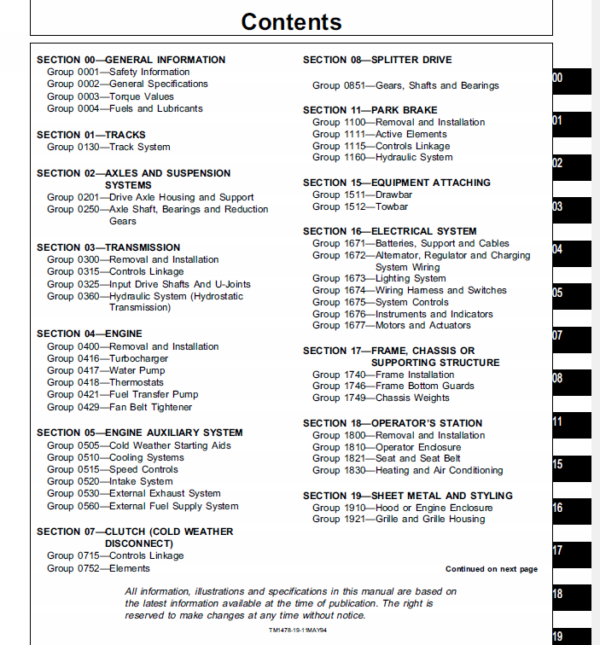 John Deere 655B and 755B Crawler Manual