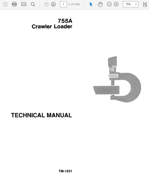 John Deere 755A Crawler Loader Service Manual TM-1231