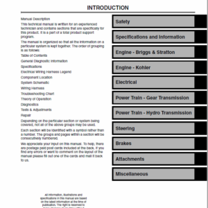 John Deere Sabre Lawn Tractor 14542GS, 1642HS and 17542HS Service Manual