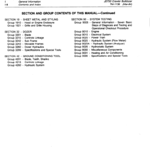 John Deere 750 Crawler Bulldozer Service Manual TM-1136