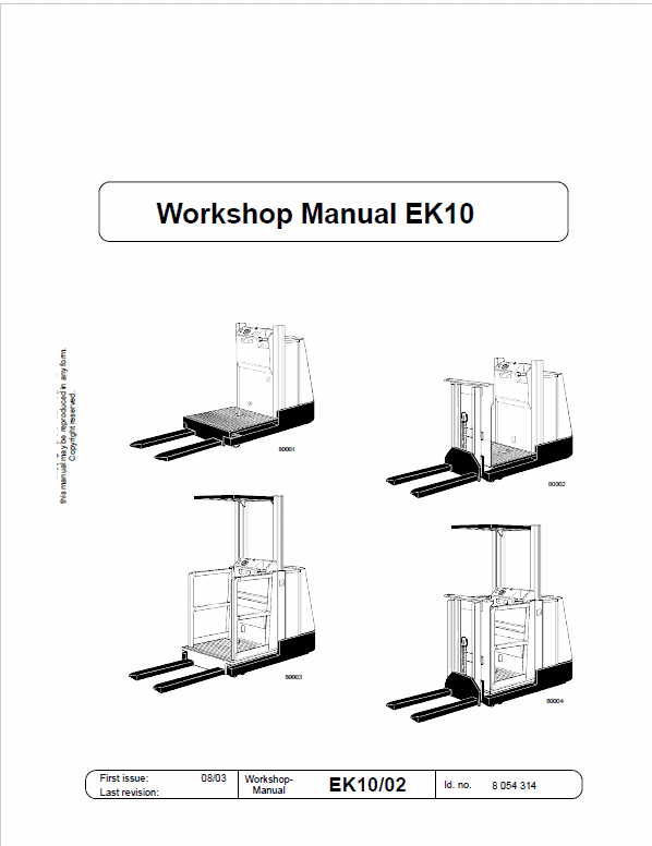 Still EK10, EK11, EK12 Order Picker Workshop Repair Manual