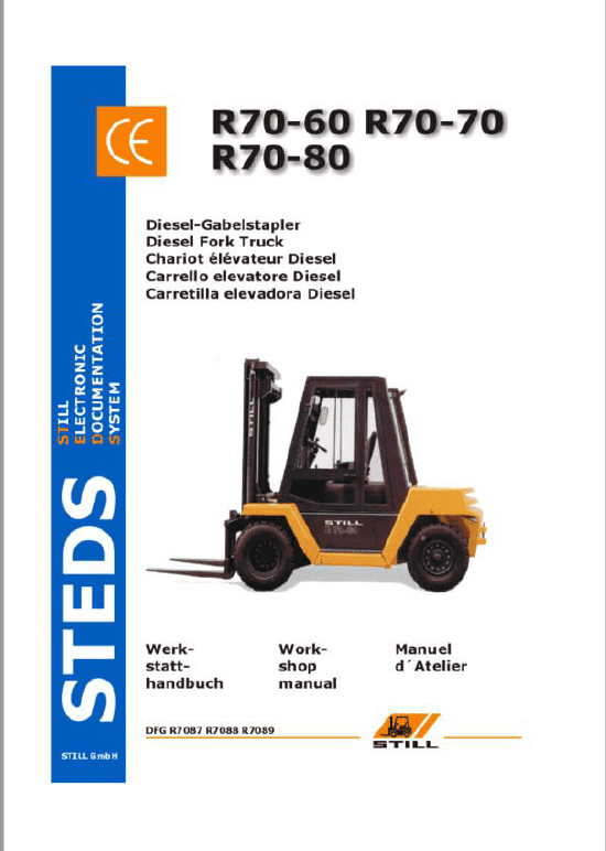 Still Electric Fork Truck R70: R70-60, R70-70, R70-80 Repair Circuit Workshop Operating Manual