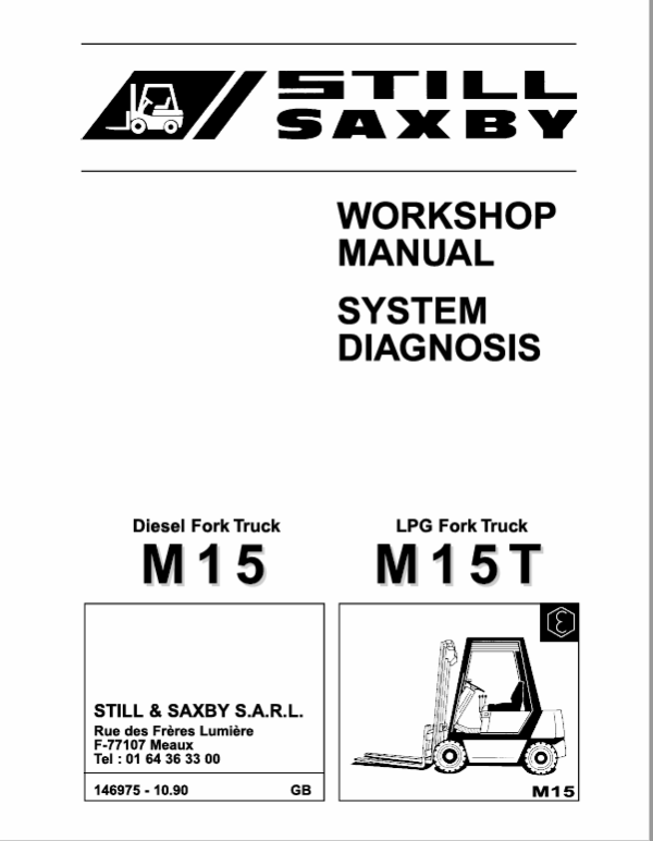 Still M15 and M15T Forklift Truck Workshop Repair Manual