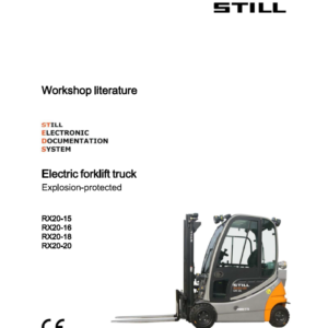 Still Electric Forklift RX20: RX20-14, RX20-15, RX-20-16, RX20-18, RX-20-20 Repair Manual