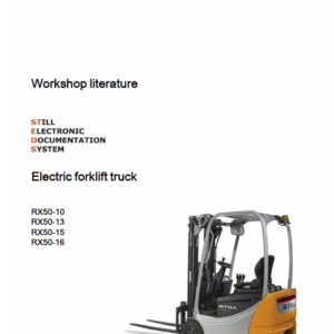 Still Electric Forklift Truck RX50: RX50-10, RX50-13, RX-50-15, RX50-16 Repair Manual