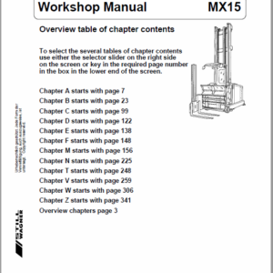 Still MX15 Order Picker Truck Workshop Repair Manual