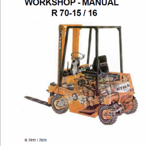 Still Electric Fork Truck R70: R70-16 R70-18 R70-20 Repair Circuit Workshop Operating Manual