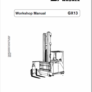 Still GX13 Order Picking Stacker Trucks Workshop Repair Manual