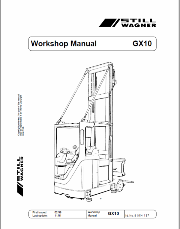 Still GX10 Order Picking Stacker Trucks Workshop Repair Manual