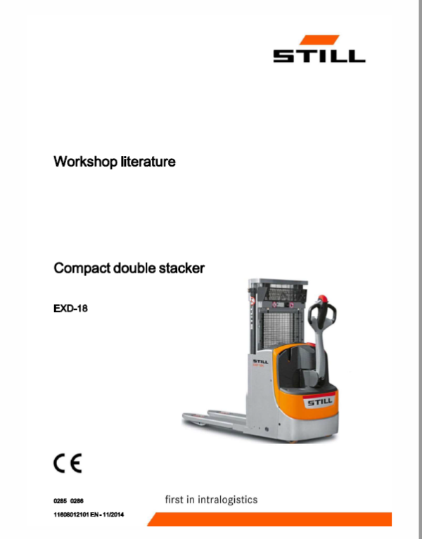 Still EXD-18, EXD-20, EXD-S-20 Double Pallet Stacker Workshop Repair Manual